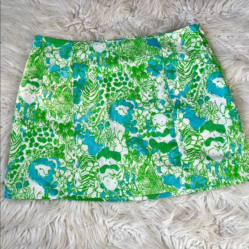 Lilly Pulitzer Women's It's A Zoo Printed Skort Size 0 Shorts Skirt
